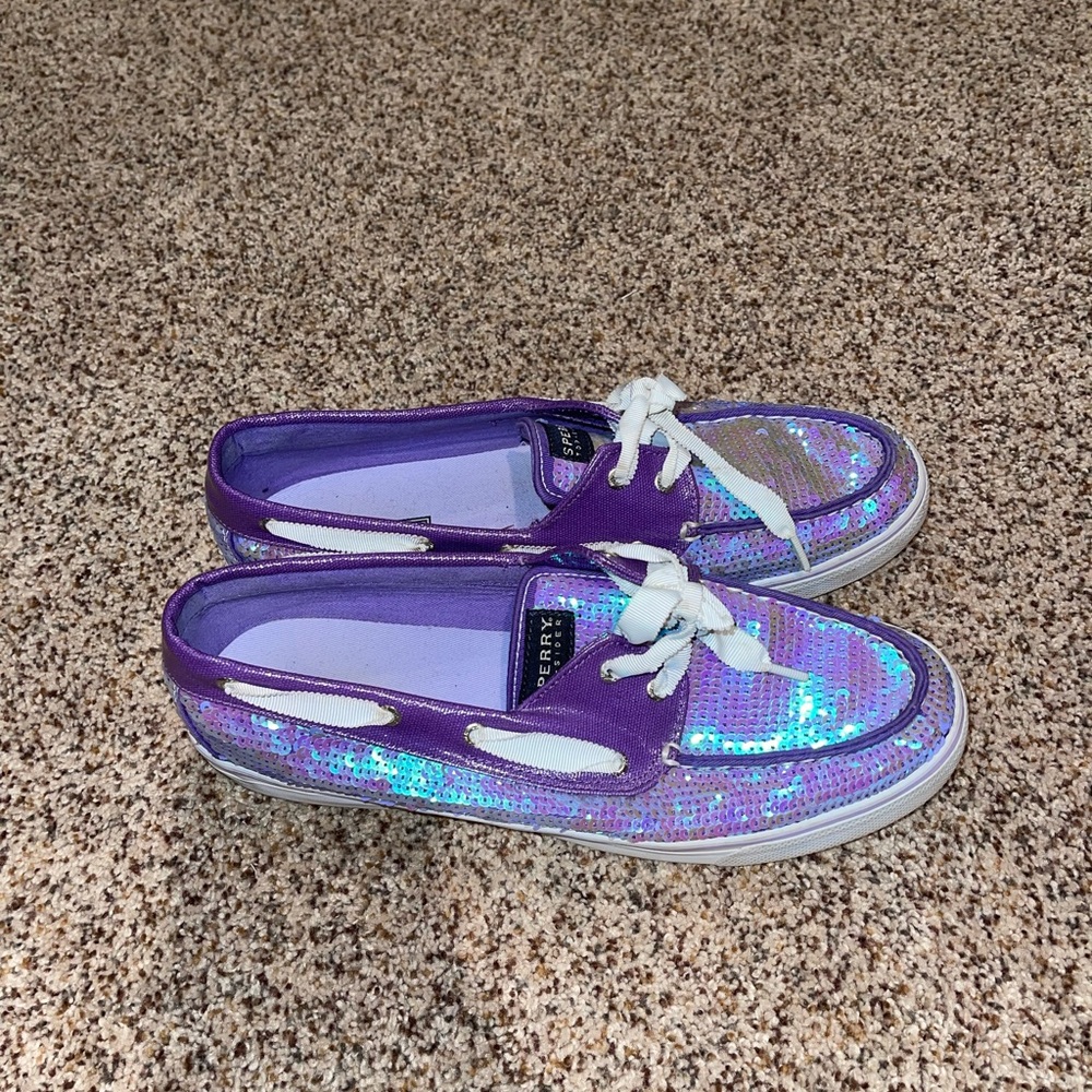 Purple Sequin Sperry’s